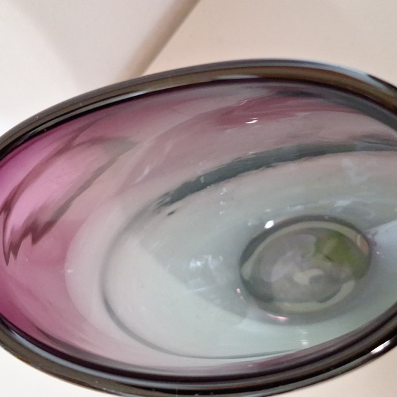 #AFB Handblown glass vase signed by artist J Phillips 1989 - Picture 3 of 6